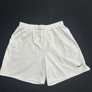 Nike Dri-FIT Mens Medium White Athletic Running Training Shorts 6.5 Inseam